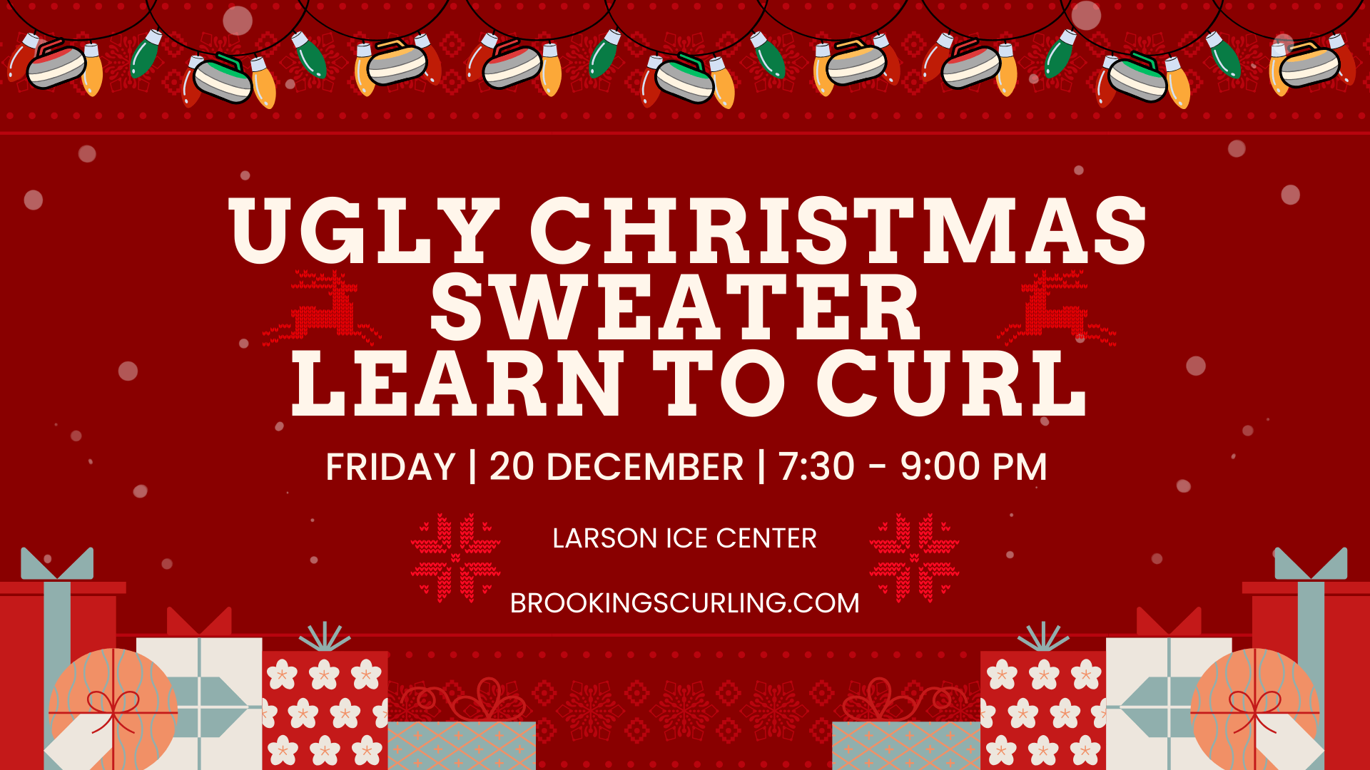 Ugly Christmas Sweater Learn to Curl